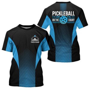 Black And Blue Custom Pickleball T-Shirts For…