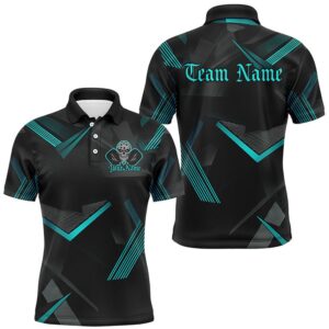 Black And Blue Custom Skull Pickleball Shirts…