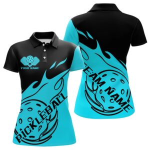 Black And Blue Fire Pickleball Ball Custom…