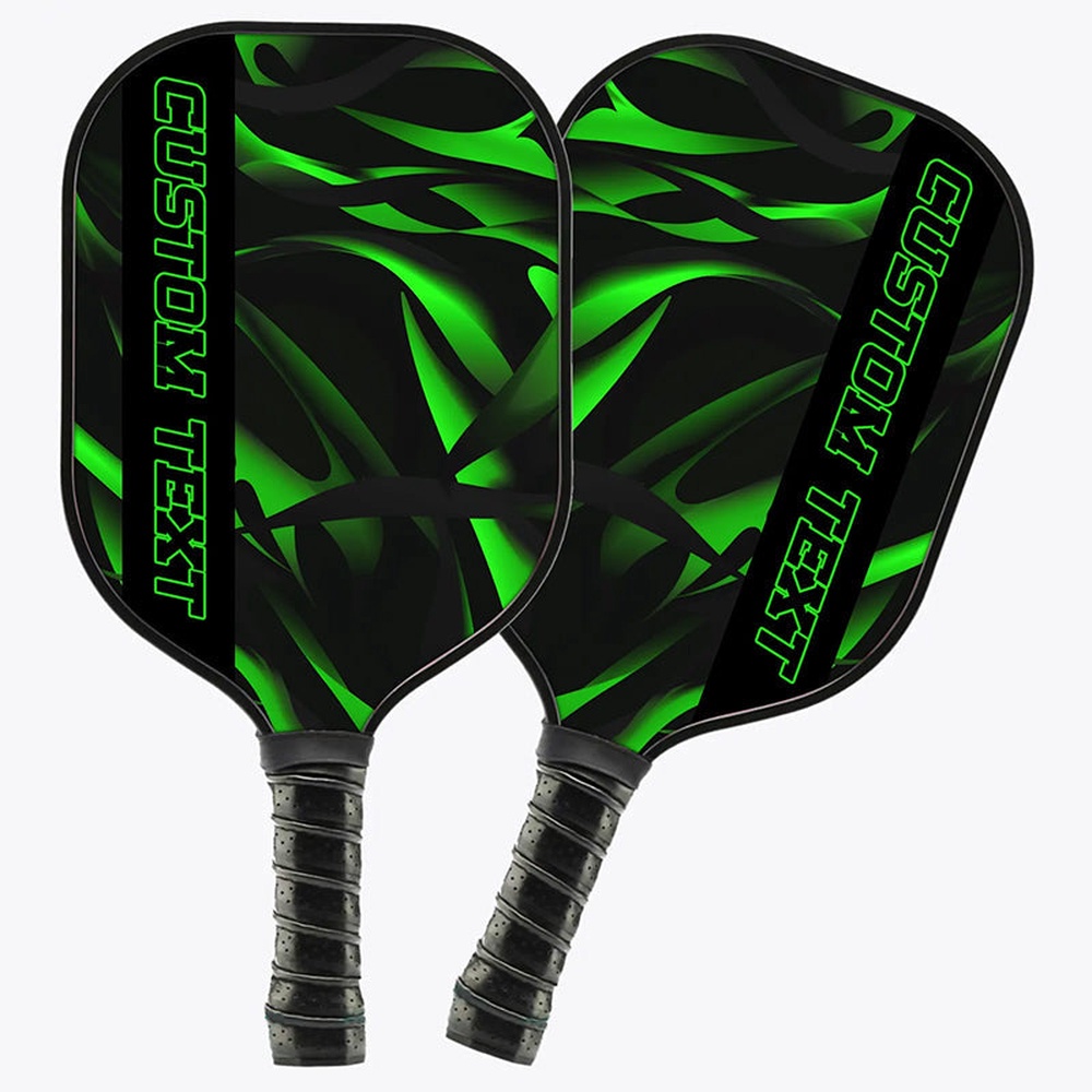 Black And Green Custom Pickleball Paddles For Men And Women, Pickleball Team Paddle Pickleball Gifts, Custom Pickleball Paddle