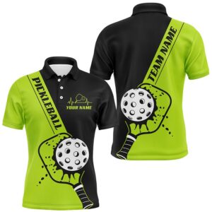 Black And Green Custom Pickleball Team Shirts…