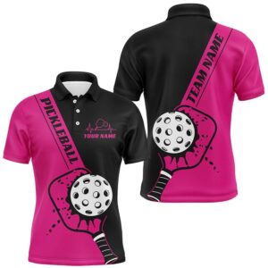 Black And Pink Custom Pickleball Team Shirts…