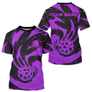 Black And Purple Custom Pickleball T-Shirts For…