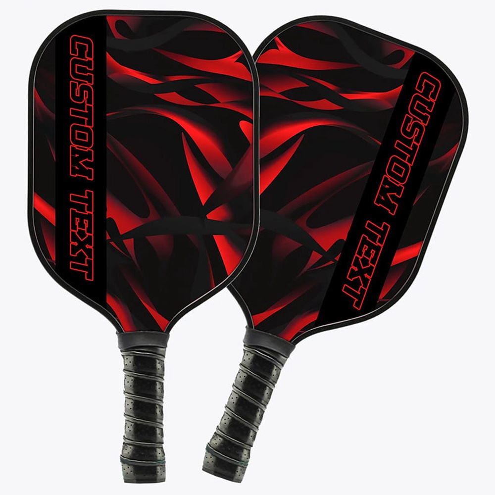 Black And Red Custom Pickleball Paddles For Men And Women, Pickleball Team Paddle Pickleball Gifts, Custom Pickleball Paddle