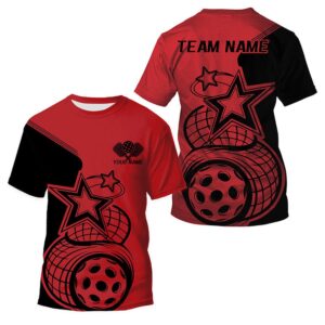 Black And Red Custom Pickleball Star Pickleball…