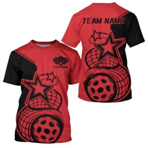 Black And Red Custom Pickleball Star Pickleball…