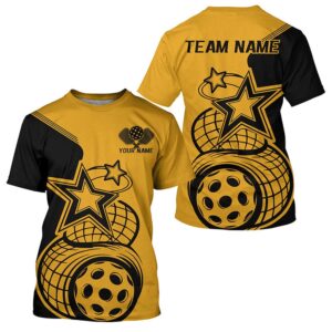 Black And Yellow Custom Pickleball Star Pickleball…