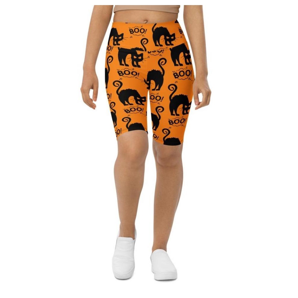 Black Kitty Halloween Biker Shorts, Biker Shorts For Mom, Shorts Mother’s Day, Mother Day Gift