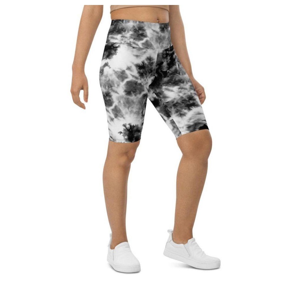 Black & White Tie Dye Biker Shorts, Biker Shorts For Mom, Shorts Mother’s Day, Mother Day Gift