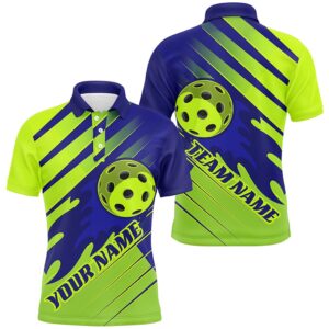 Blue And Green Custom Flame Ball Pickleball…