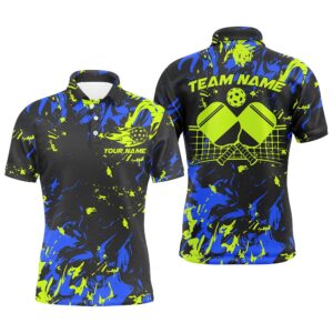 Blue And Green Custom Pickleball Team Shirts…