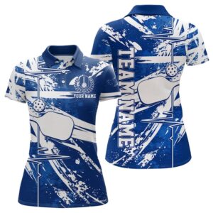 Blue And White Pickleball Heartbeat Pulse Line…