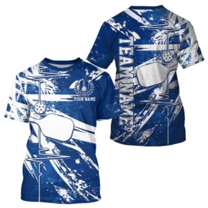 Blue And White Pickleball Heartbeat Pulse Line…