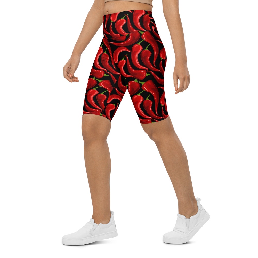 Chilli Pepper Biker Shorts, Biker Shorts For Mom, Shorts Mother’s Day, Mother Day Gift