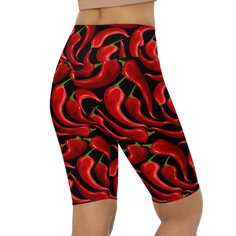 Chilli Pepper Biker Shorts, Biker Shorts For Mom, Shorts Mother’s Day, Mother Day Gift