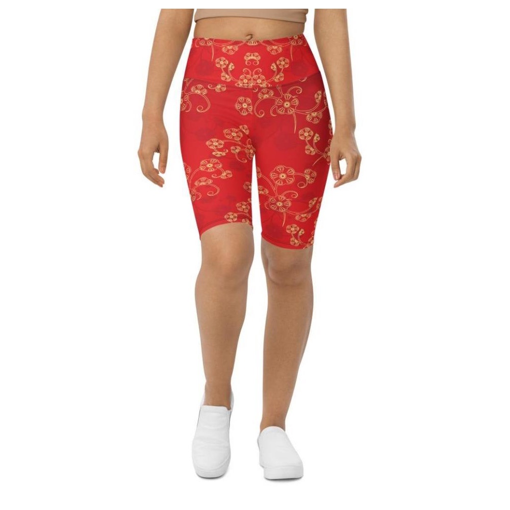 Chinese Inspired Pattern Biker Shorts, Biker Shorts For Mom, Shorts Mother’s Day, Mother Day Gift