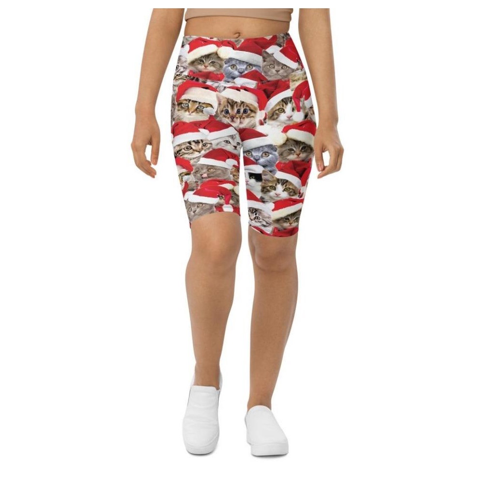 Christmas Cat Biker Shorts, Biker Shorts For Mom, Shorts Mother’s Day, Mother Day Gift