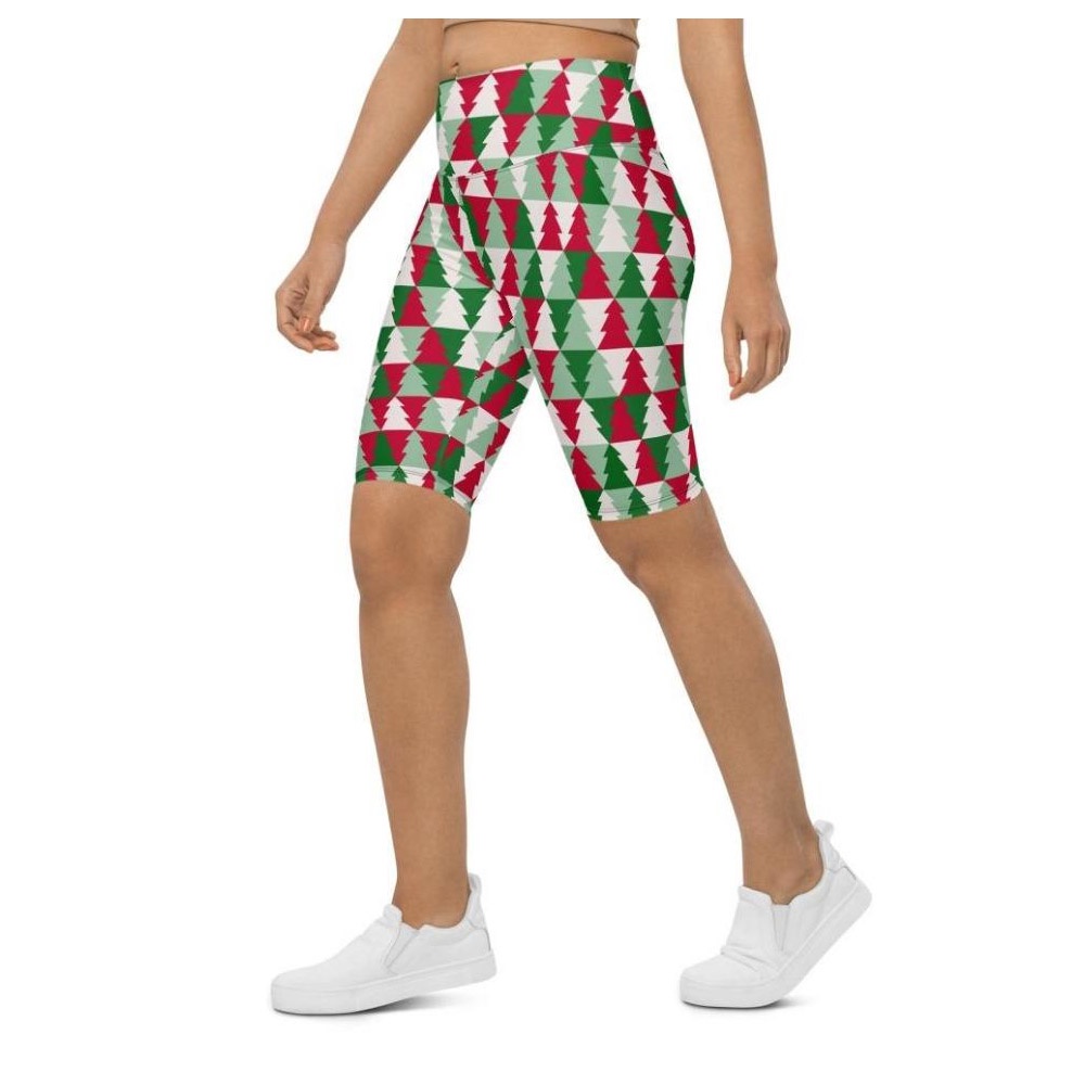 Christmas Tree Pattern Biker Shorts, Biker Shorts For Mom, Shorts Mother’s Day, Mother Day Gift Christmas Tree Pattern Biker Shorts, Biker Shorts For Mom, Shorts Mother’s Day, Mother Day Gift