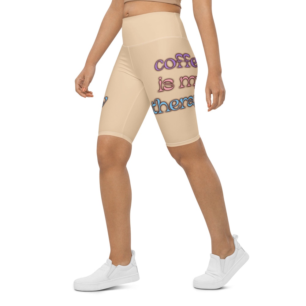 Coffee Is My Therapy Biker Shorts, Biker Shorts For Mom, Shorts Mother’s Day, Mother Day Gift