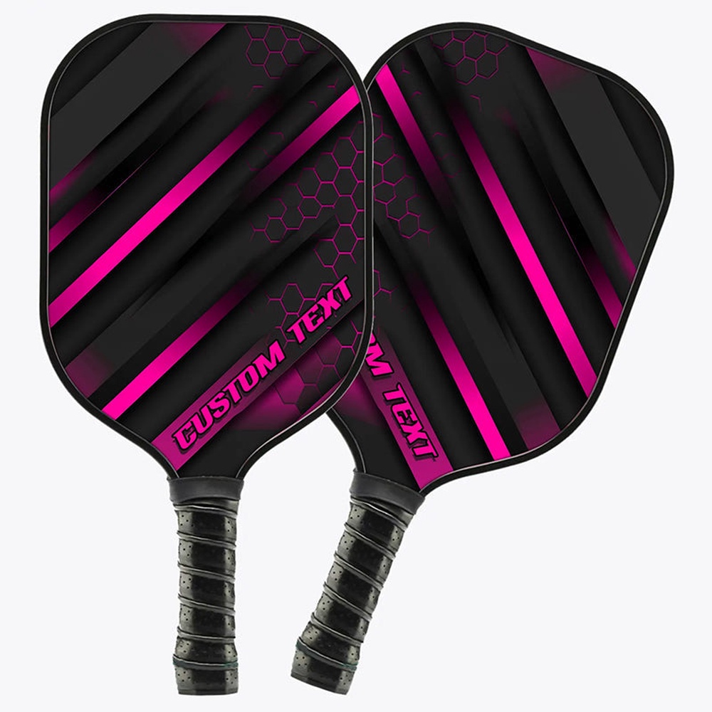 Custom Black And Pink Double-Sided Printing Pickleball Paddle, Pickleball Equipment Pickleball Gifts, Custom Pickleball Paddle