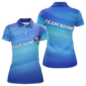 Custom Blue Pickleball Polo Shirts For Women,…