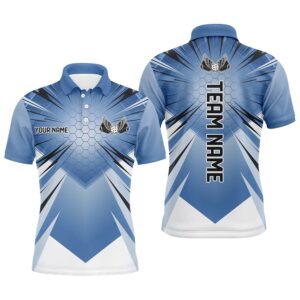 Custom Blue Pickleball Polo Shirts, Outdoor Pickleball…