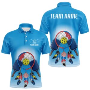 Custom Dreamcatcher Pickleball Polo Shirts For Men,…