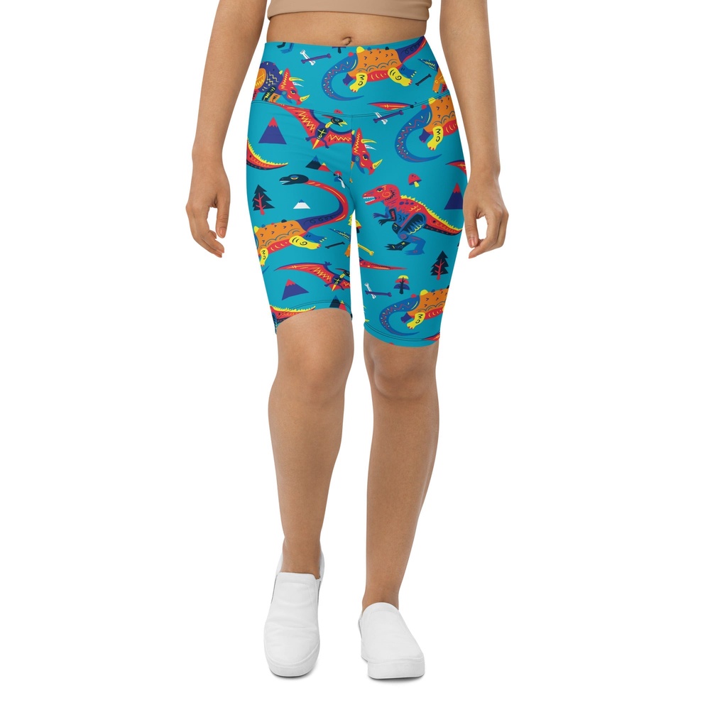 Cute Dinosaur Biker Shorts, Biker Shorts For Mom, Shorts Mother’s Day, Mother Day Gift