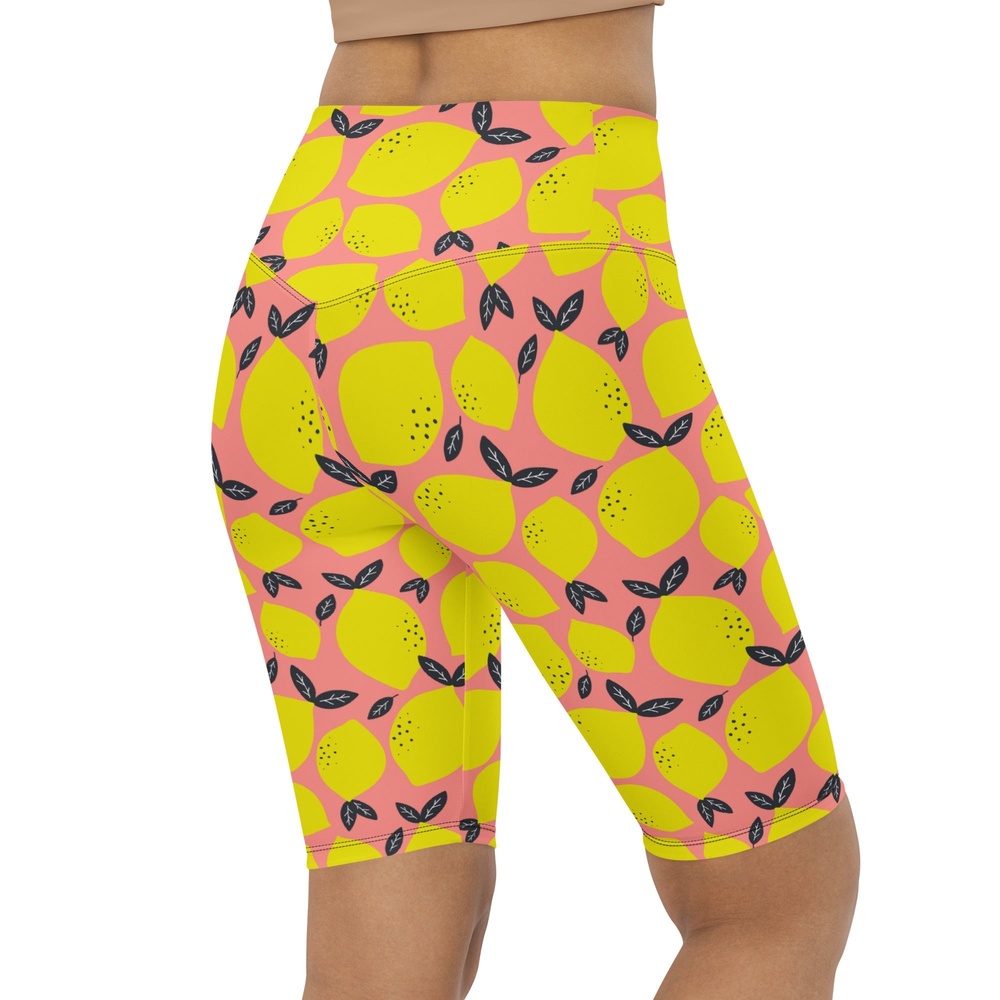 Cute Lemon Biker Shorts, Biker Shorts For Mom, Shorts Mother’s Day, Mother Day Gift