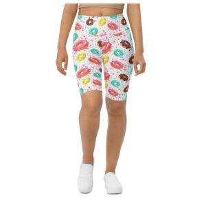 Doughnut Pattern Biker Shorts, Biker Shorts For…