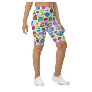 Easter Egg Pattern Biker Shorts, Biker Shorts…