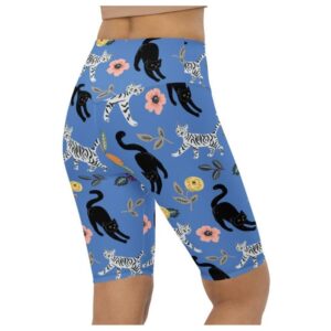 Feline Flower Pattern Biker Shorts Biker Shorts For Mom Shorts Mother s Day Mother Day Gift 3 ykh0k8.jpg