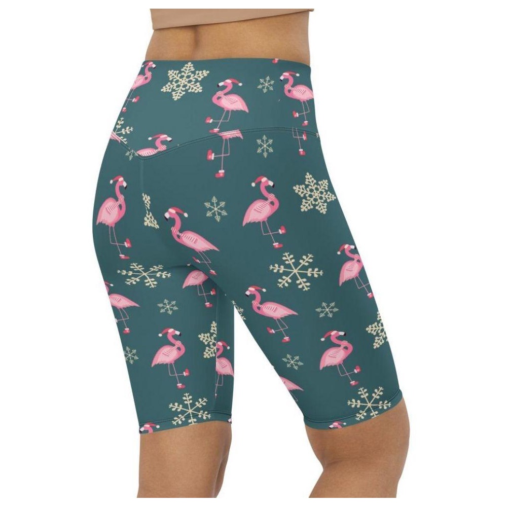 Festive Flamingos Biker Shorts, Biker Shorts For Mom, Shorts Mother’s Day, Mother Day Gift