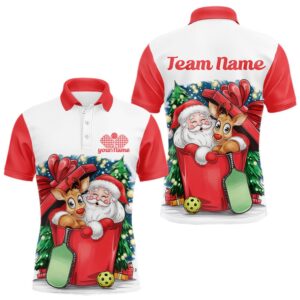 Funny Santa And Reindeer Custom Funny Pickleball…