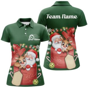 Funny Santa And Reindeer Custom Funny Pickleball…