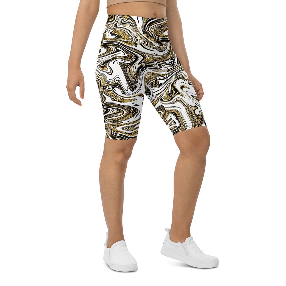 Glitter Print Marble Biker Shorts, Biker Shorts For Mom, Shorts Mother’s Day, Mother Day Gift