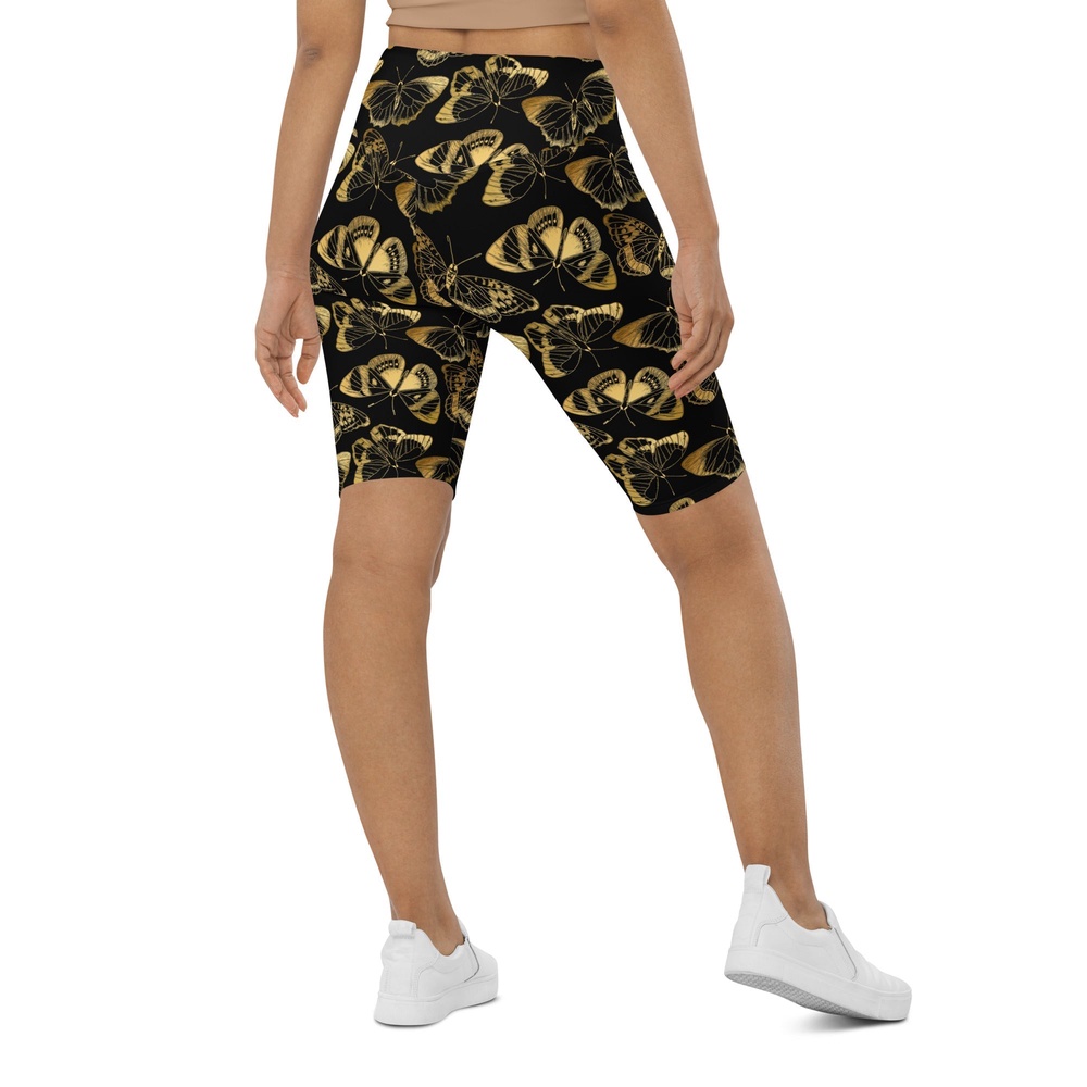 Gold Butterfly Biker Shorts, Biker Shorts For Mom, Shorts Mother’s Day, Mother Day Gift