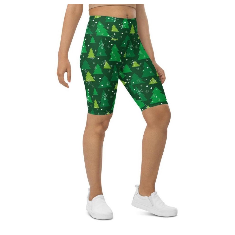 Green Forest Christmas Biker Shorts, Biker Shorts For Mom, Shorts Mother’s Day, Mother Day Gift