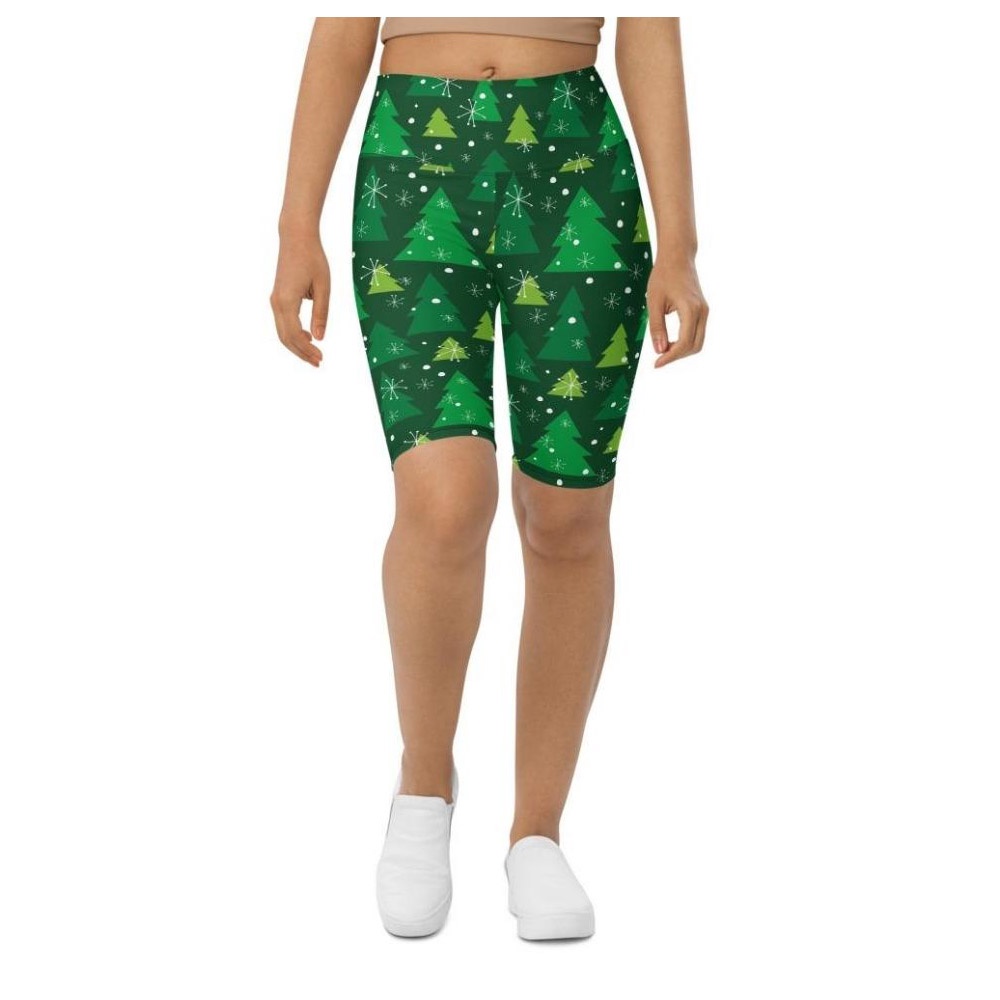 Green Forest Christmas Biker Shorts, Biker Shorts For Mom, Shorts Mother’s Day, Mother Day Gift