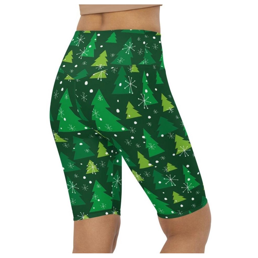 Green Forest Christmas Biker Shorts, Biker Shorts For Mom, Shorts Mother’s Day, Mother Day Gift