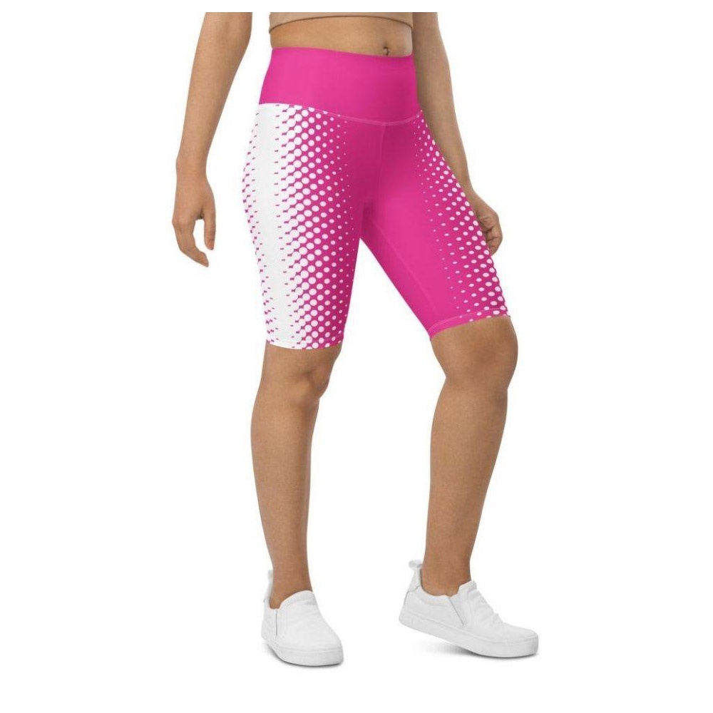 Hot Pink Optical Illusion Biker Shorts, Biker Shorts For Mom, Shorts Mother’s Day, Mother Day Gift