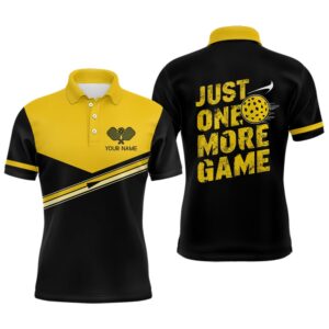 Just One More Game Custom Yellow Pickleball…