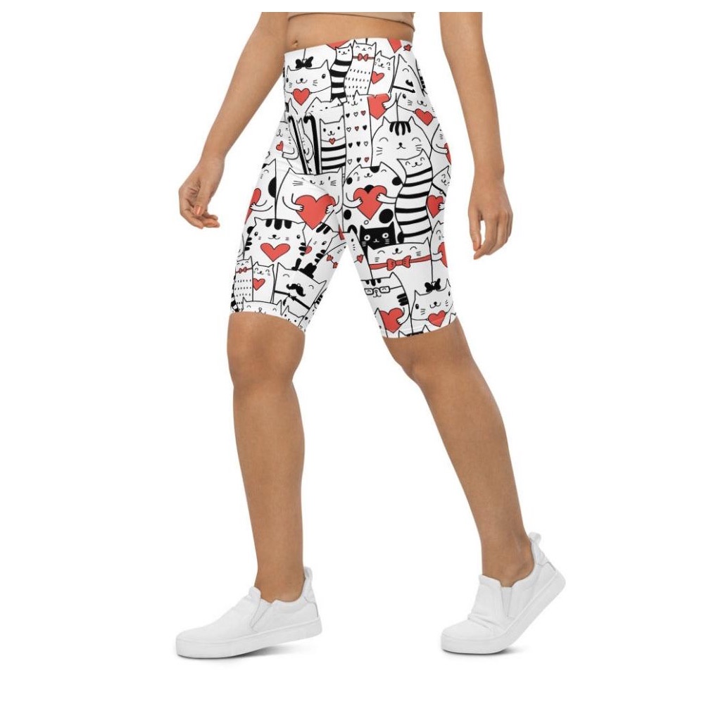 Kitties in Love Biker Shorts, Biker Shorts For Mom, Shorts Mother’s Day, Mother Day Gift