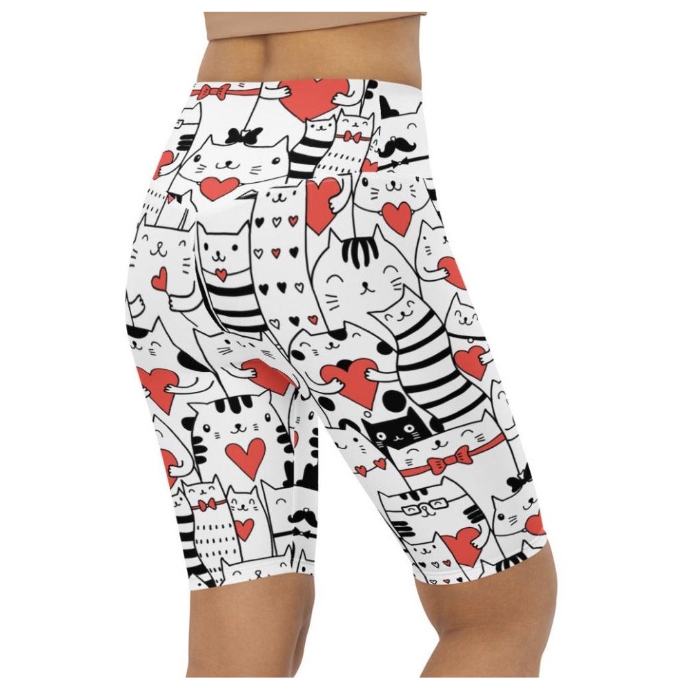 Kitties in Love Biker Shorts, Biker Shorts For Mom, Shorts Mother’s Day, Mother Day Gift
