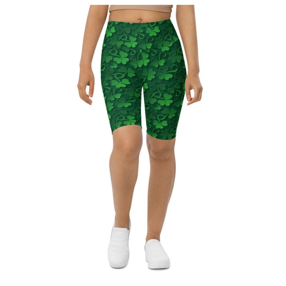 Lucky Shamrock Biker Shorts, Biker Shorts For Mom, Shorts Mother’s Day, Mother Day Gift