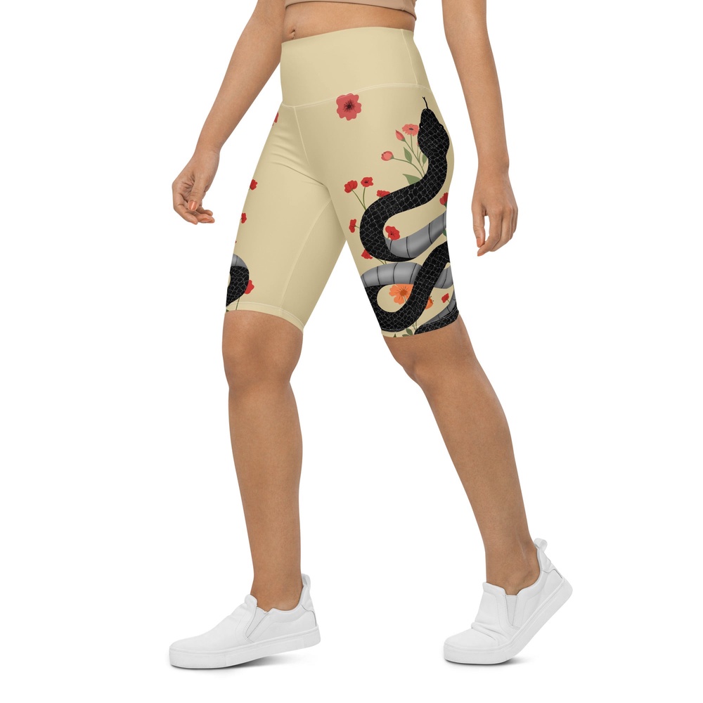 Midnight Serpent Biker Shorts, Biker Shorts For Mom, Shorts Mother’s Day, Mother Day Gift