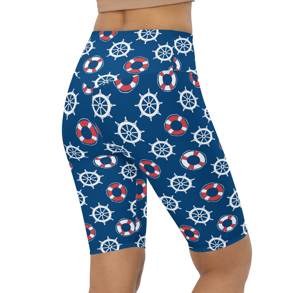 Nautical Biker Shorts, Biker Shorts For Mom, Shorts Mother’s Day, Mother Day Gift