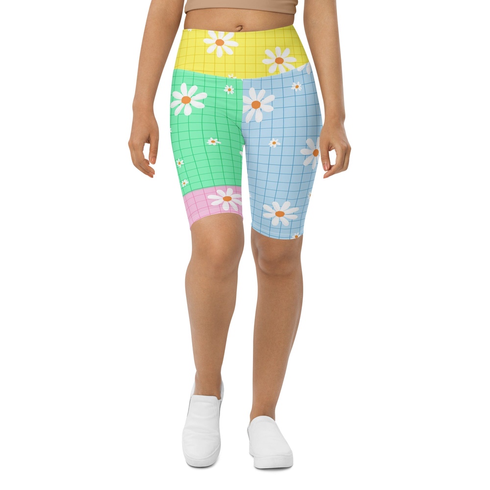 Pastel Patches Biker Shorts, Biker Shorts For Mom, Shorts Mother’s Day, Mother Day Gift