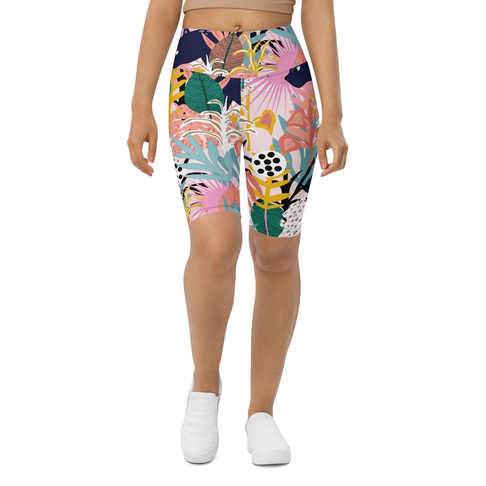 Pastel Tropical Biker Shorts, Biker Shorts For Mom, Shorts Mother’s Day, Mother Day Gift