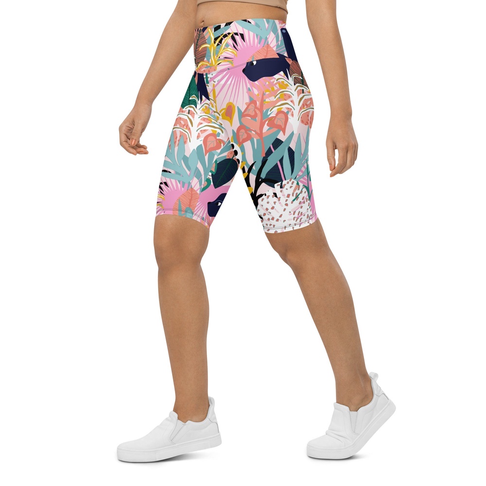 Pastel Tropical Biker Shorts, Biker Shorts For Mom, Shorts Mother’s Day, Mother Day Gift